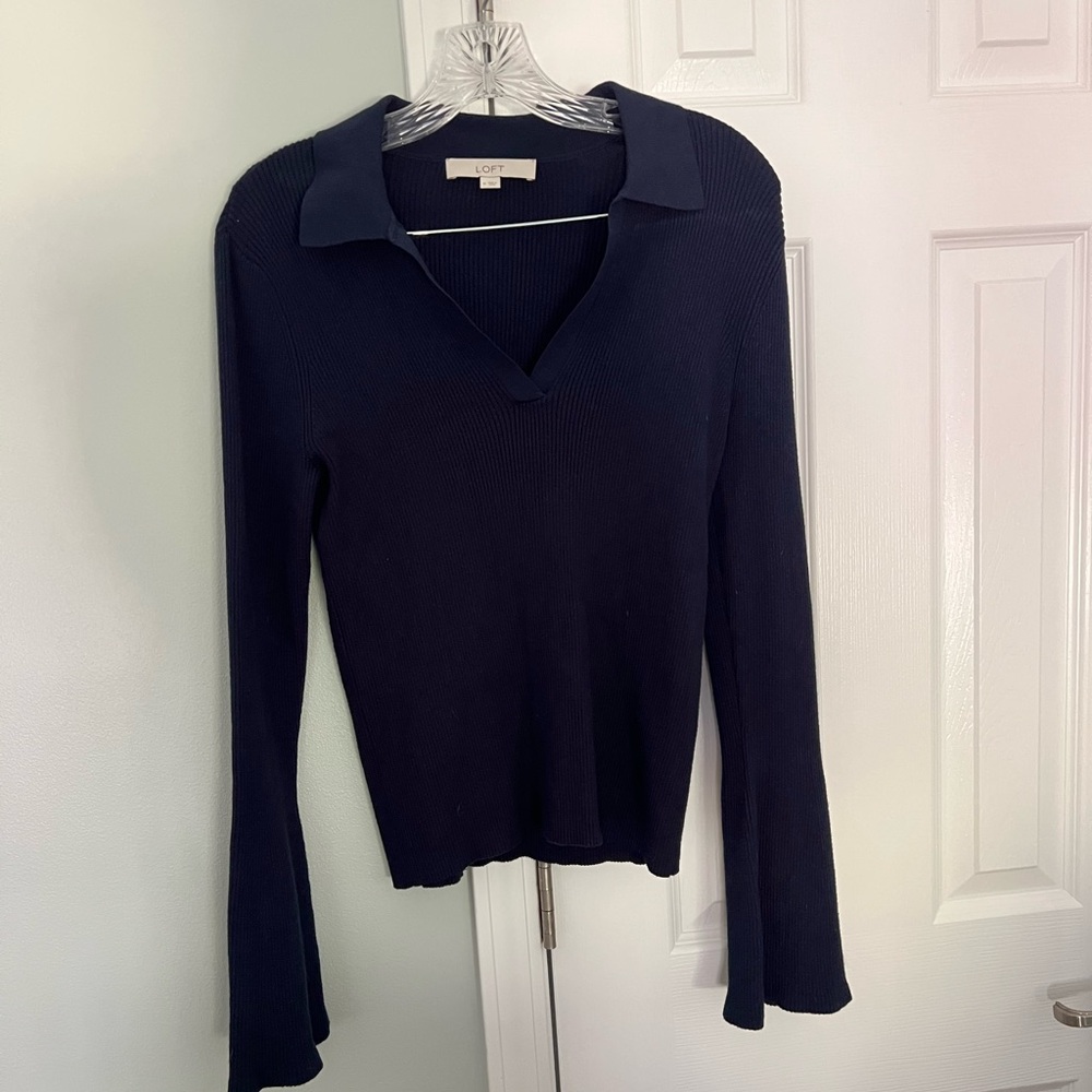 Loft Ribbed Knit Sweater - Picture 3 of 7